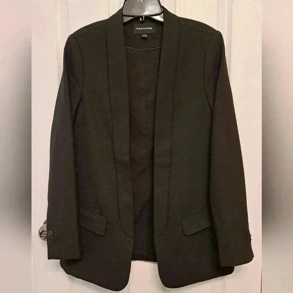 Frank & Oak Women's Black Open Front  Blazer - Size Medium EUC - Picture 14 of 15